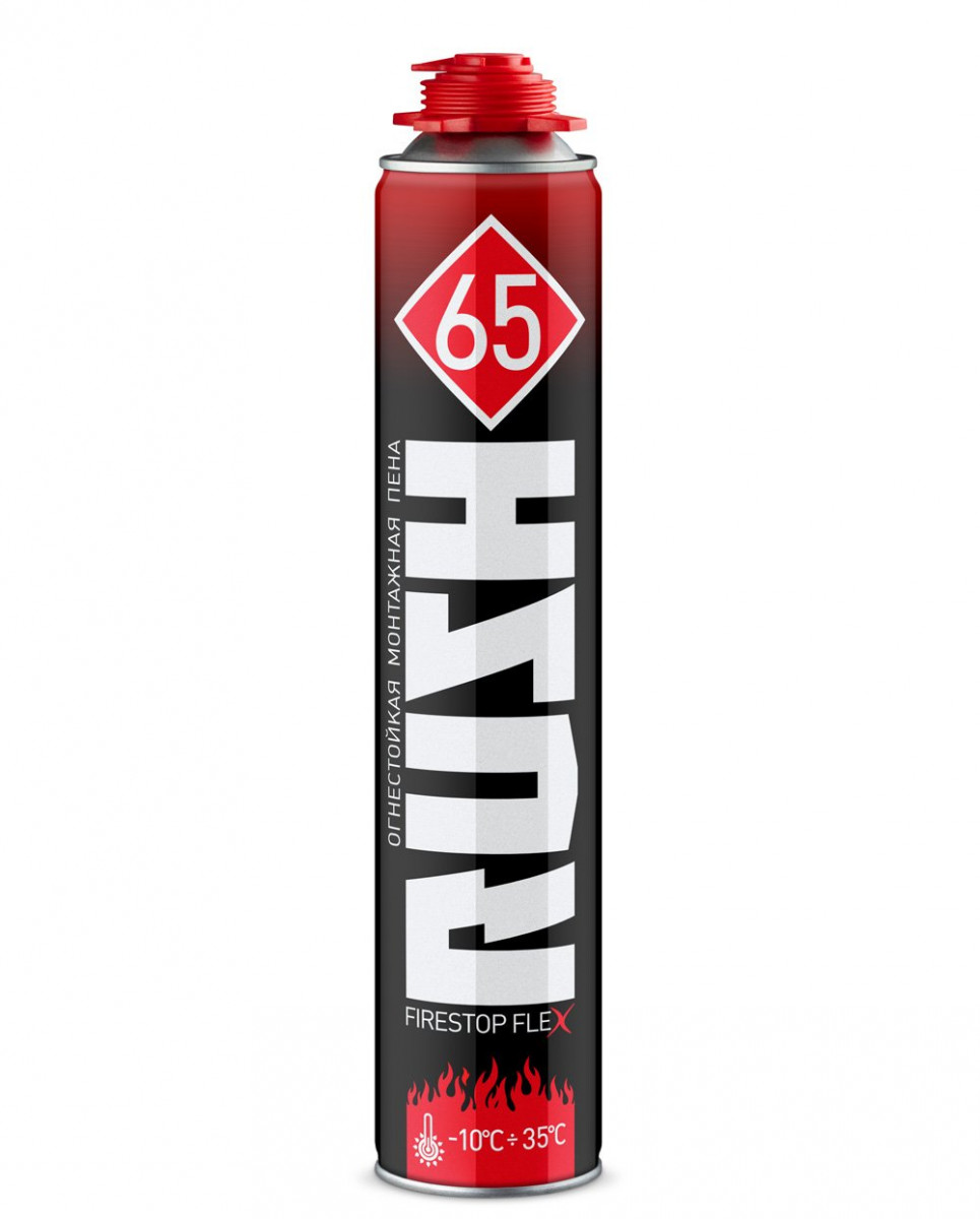 Огнестойкая монтажная пена Rush Firestop Flex 65 1000мл Огнестойкая монтажная пена Rush Firestop Flex 65 1000мл